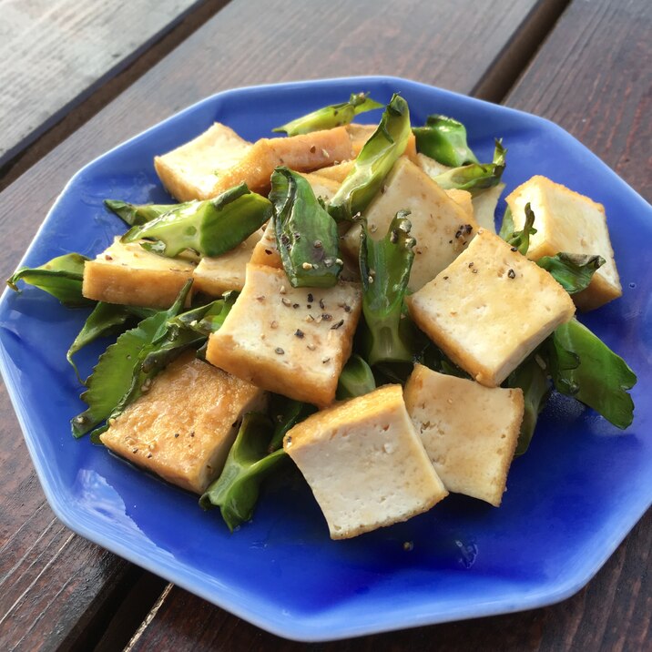 厚揚げと四角豆のオイスター炒め♪